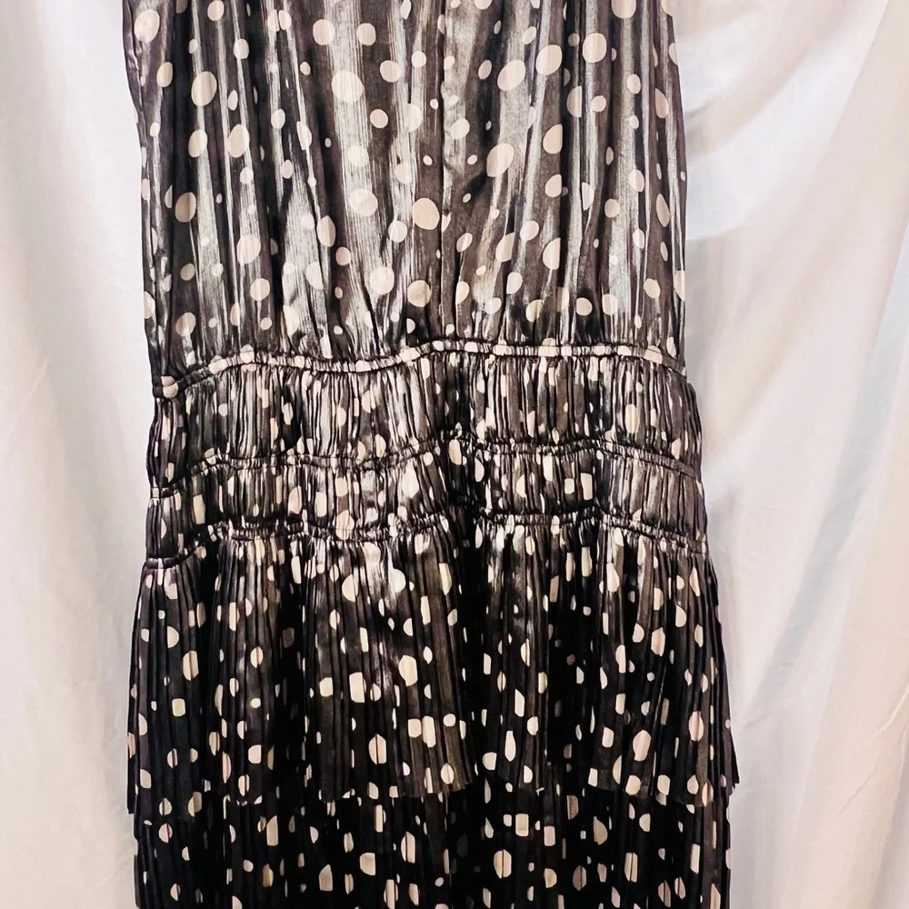 Anthropologie Current Air Metallic Polka Dot Dress β Size Mβ - Picture 3 of 15
